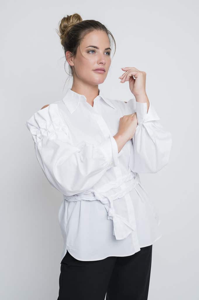 Bluse mit Schulter-Cutouts der Marke Armargentum